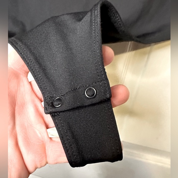 House of Harlow 1960 Enhancing Essentials Black Square Neck Body Suit Sz L - Picture 3 of 11